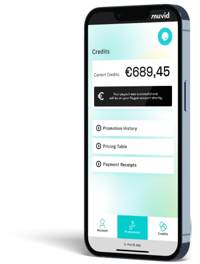 get paid | Let your performance speak for itself and get paid with in app payment. | muvid